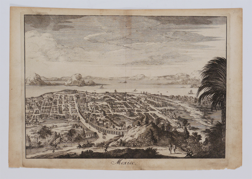 Appraisal: VIEW OF MEXICO CITY ENGRAVING From the ''Algemene Wereldtbeschrijving'' by