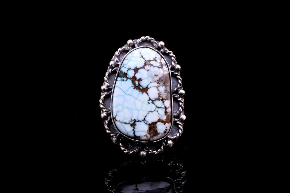 Appraisal: Navajo Sterling Silver Dry Creek Turquoise Ring For your consideration