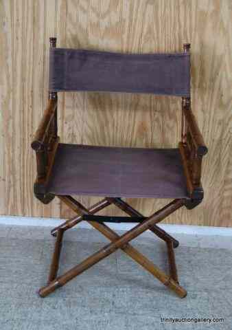 Appraisal: Vintage Hardwood Folding Directors ChairFrom the estate is a very