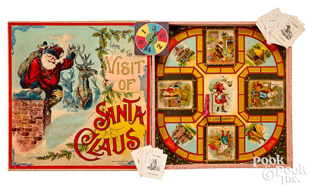 Appraisal: McLoughlin Bros Game of the Visit of Santa Claus McLoughlin