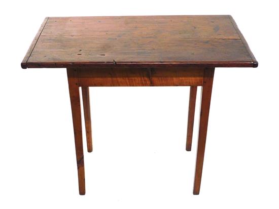 Appraisal: Tavern style table oblong pine bread board top maple base