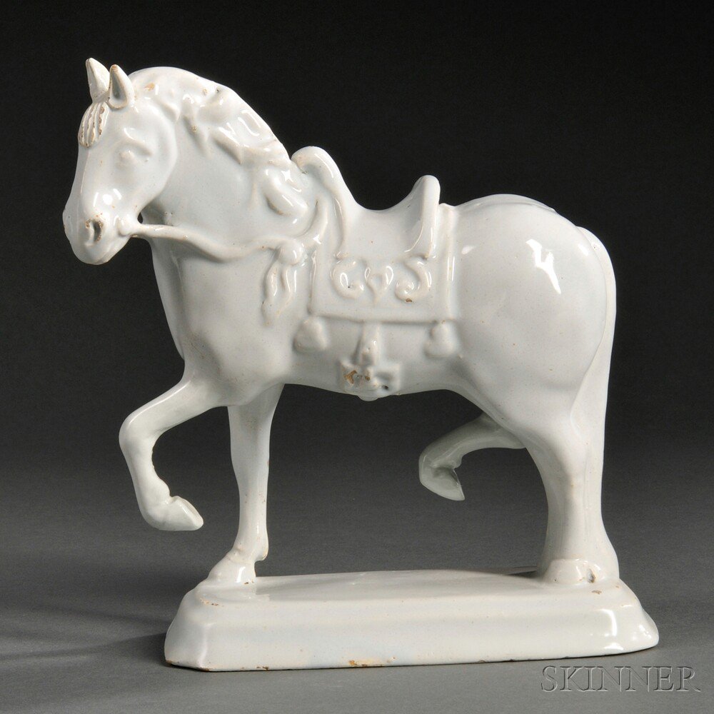 Appraisal: Dutch Delft Model of a Horse Holland mid- th century