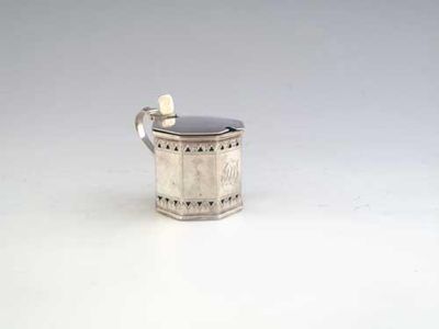 Appraisal: A George III octagonal mustard pot with pricked borders and