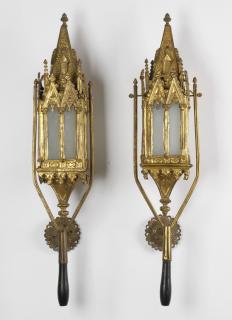 Appraisal: th c Gothic Revival wall lanterns Pair of late th