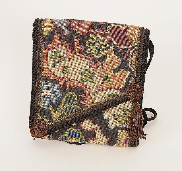 Appraisal: A small Christian Dior shoulder bag with emboridered floral tapestry