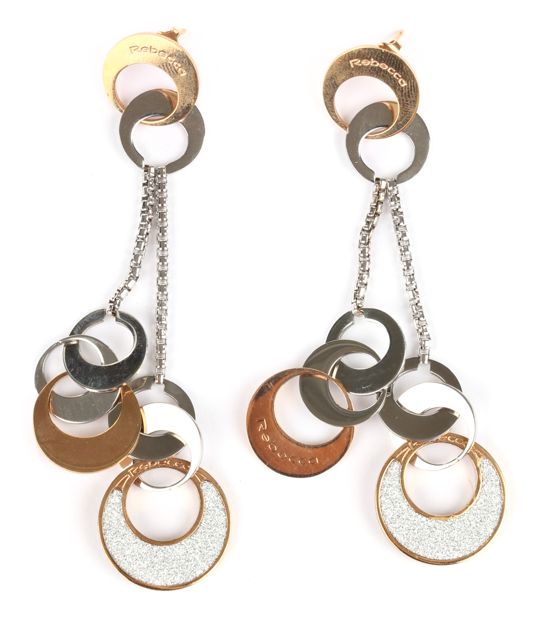 Appraisal: A Pair of Earrings by Rebecca rose and silver plated