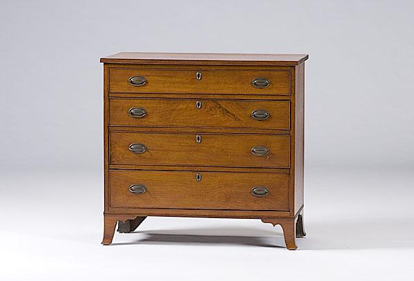 Appraisal: SOUTHERN WALNUT CHEST OF DRAWERS possibly Kentucky ca - with