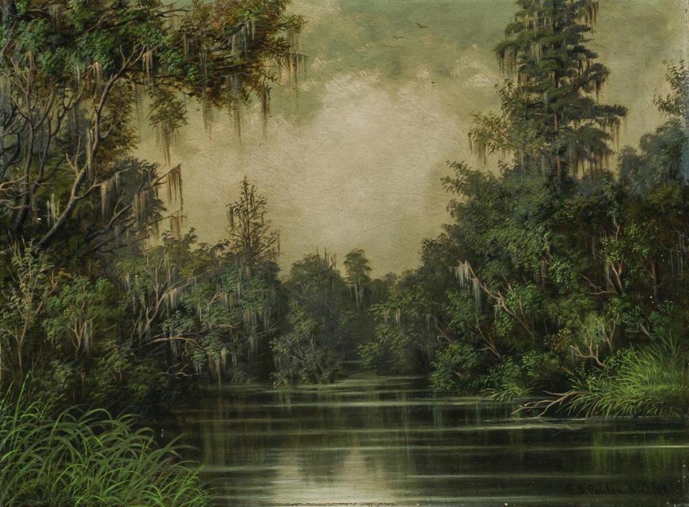 Appraisal: GEORGE DAVID COULON American French - Louisiana Scenery Bayou Castaine