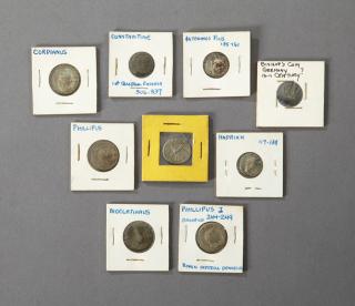 Appraisal: Group of Nine Ancient Coins consisting of Roman Cordianus a