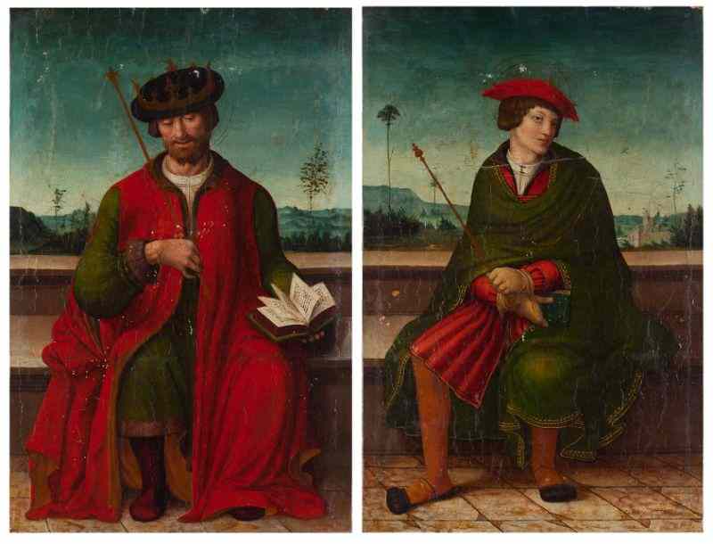 Appraisal: Pair of Italian Old Master Paintings th centuryoil on panel