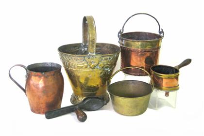 Appraisal: Group of copper brass and bronze items th and th