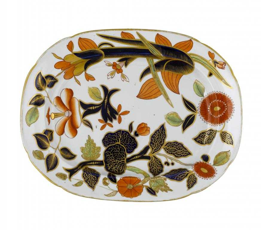 Appraisal: A DAVENPORT STONE CHINA JAPAN PATTERN DISH brilliantly decorated in