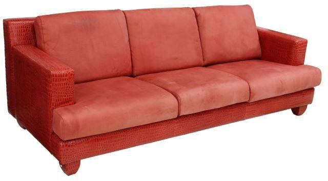 Appraisal: French modern three-seat sofa Claude Dalle Romeo Paris late th