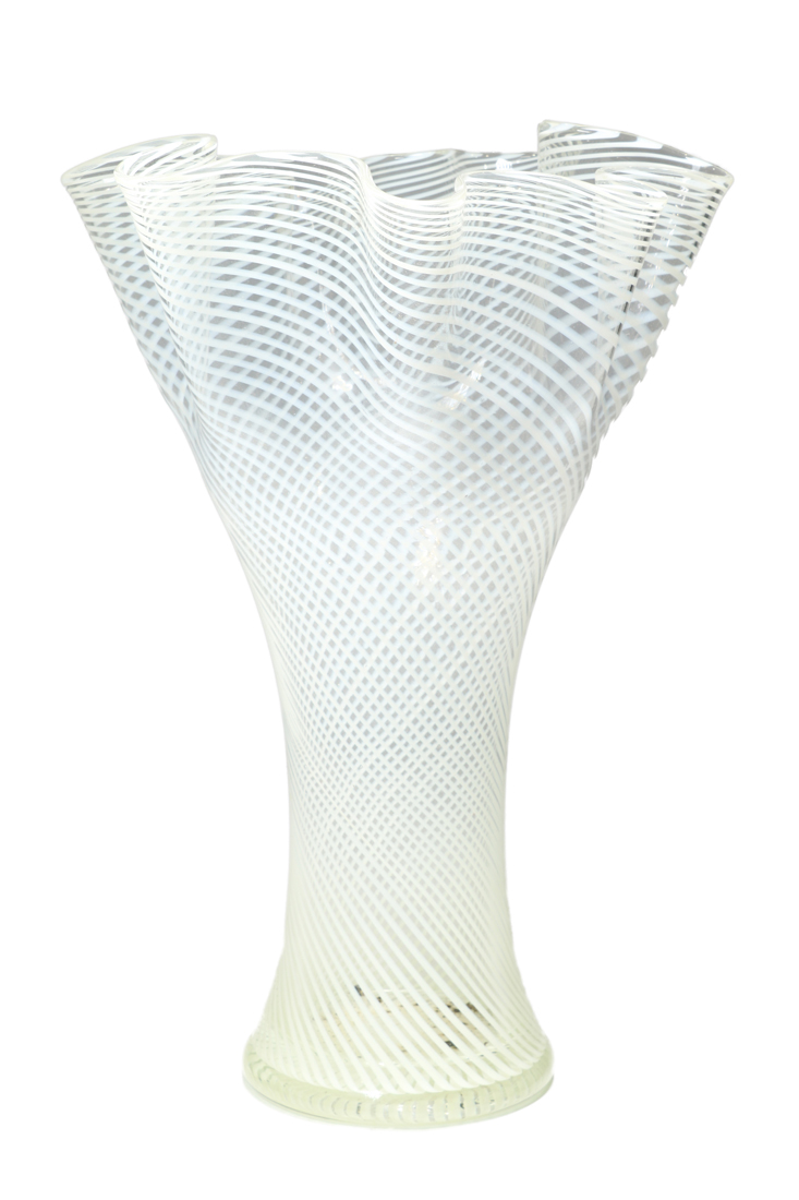 Appraisal: Italian Venetian Latticino glass vase in the manner of Venini