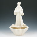 Appraisal: Hull Novelty St Francis planter in semi-matte ivory Marked USA