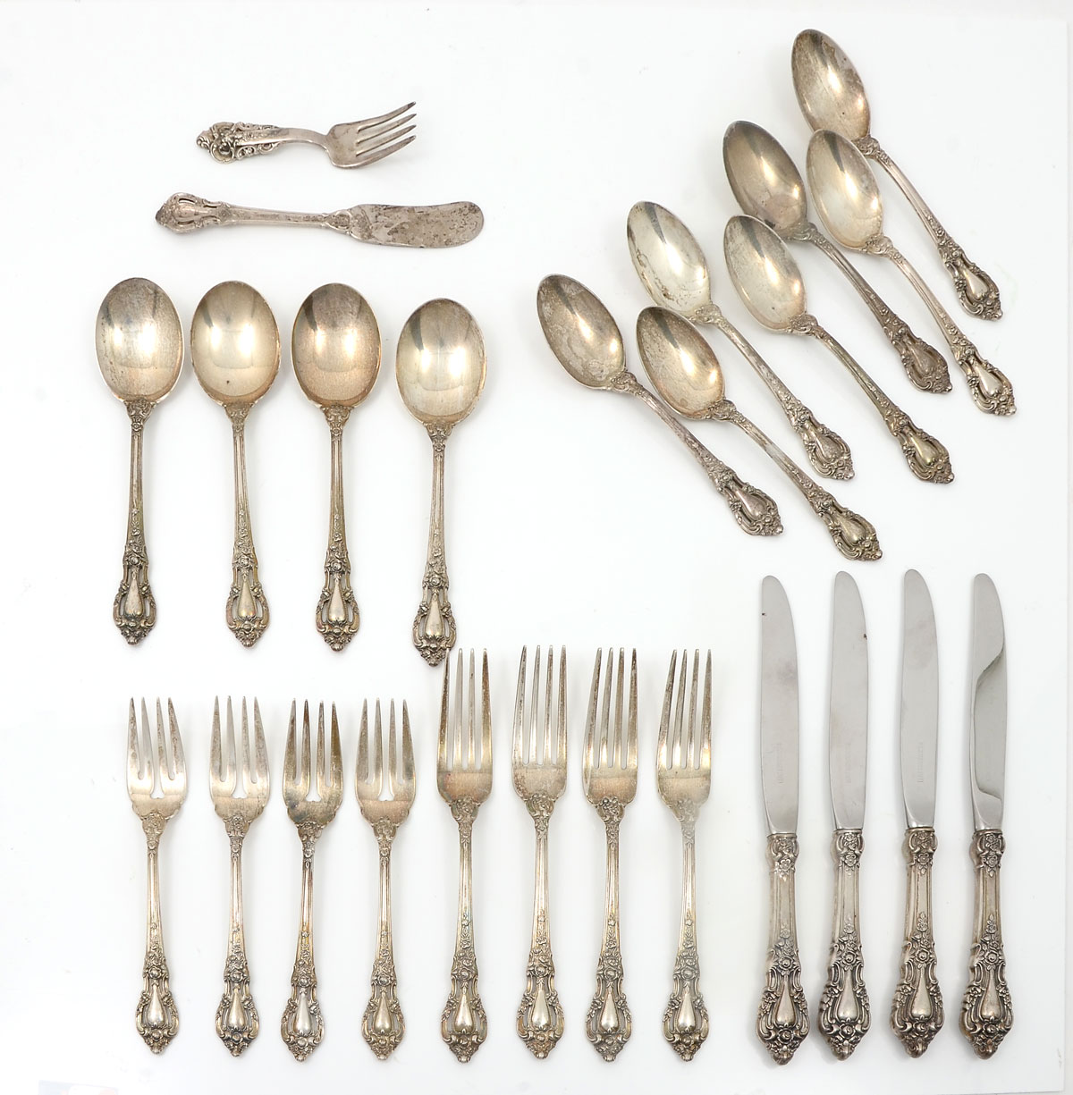 Appraisal: PC LUNT STERLING ''ELOQUENCE'' FLATWARE Approx Troy ounces Sterling Comprising