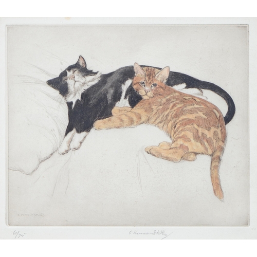 Appraisal: George Vernon Stokes RBA RMS - - Two Cats etching