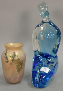 Appraisal: Two art glass pieces including Robert Morelli large art glass