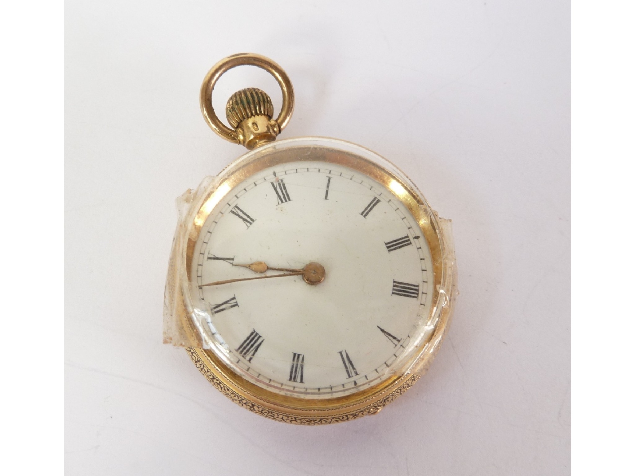 Appraisal: AN K GOLD CASED LADY'S KEYLESS FOB WATCH GRAMS GROSS