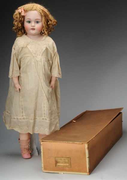 Appraisal: Boxed Simon Halbig Dainty Dorothy Doll Description Germany Bisque shoulder