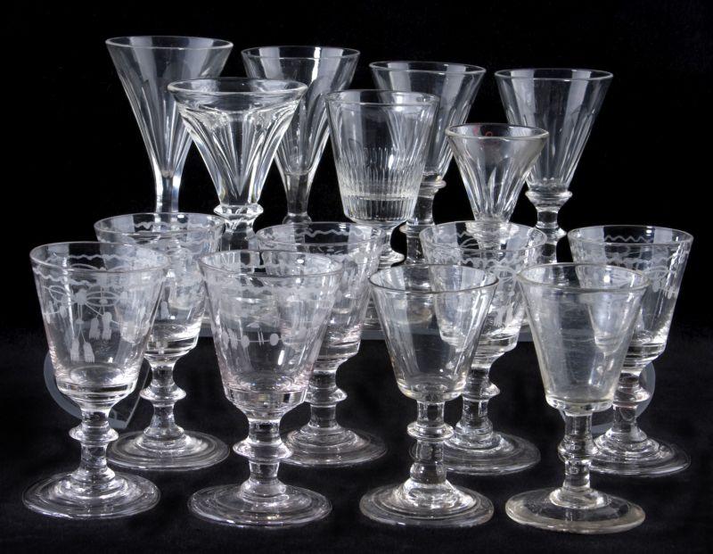 Appraisal: Group of Syllabub or Jelly Glasses American and English th-