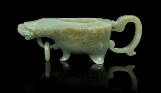 Appraisal: Sale Lot A Carved Jade Water Dropper the celadon stone