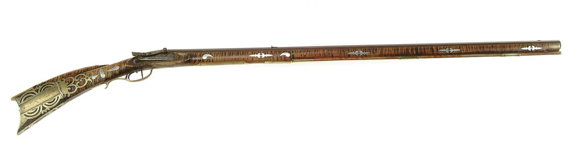 Appraisal: RARE SAMUEL MORRISON KENTUCKY RIFLE WITH INTERESTING SIDE HAMMER Cal