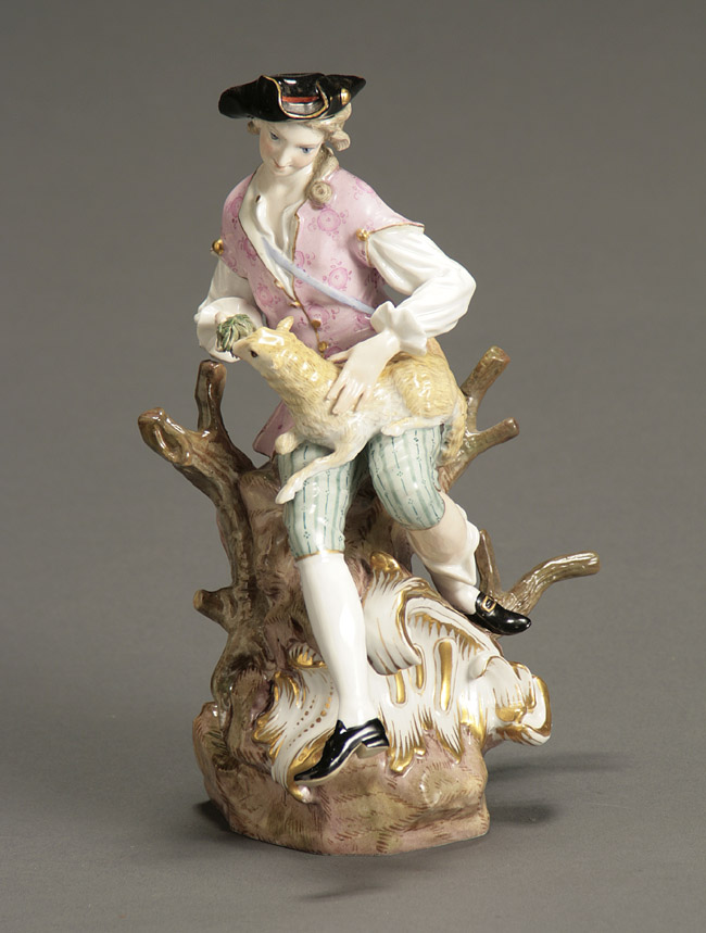 Appraisal: Meissen Figure of a Gentleman with Lamb Late th-Early th