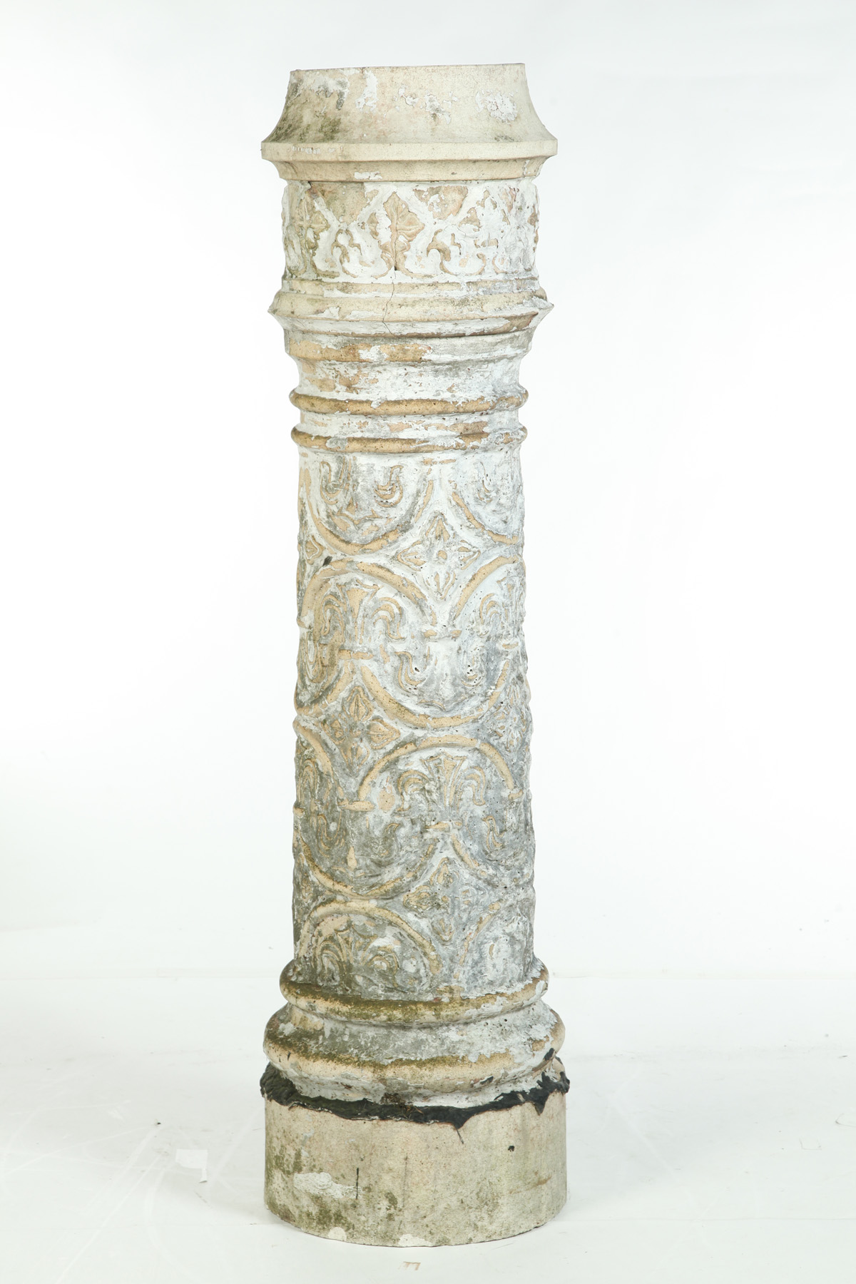 Appraisal: WHITE CLAY CHIMNEY POT IN THE TH CENTURY-STYLE Circa Baroque-stykle