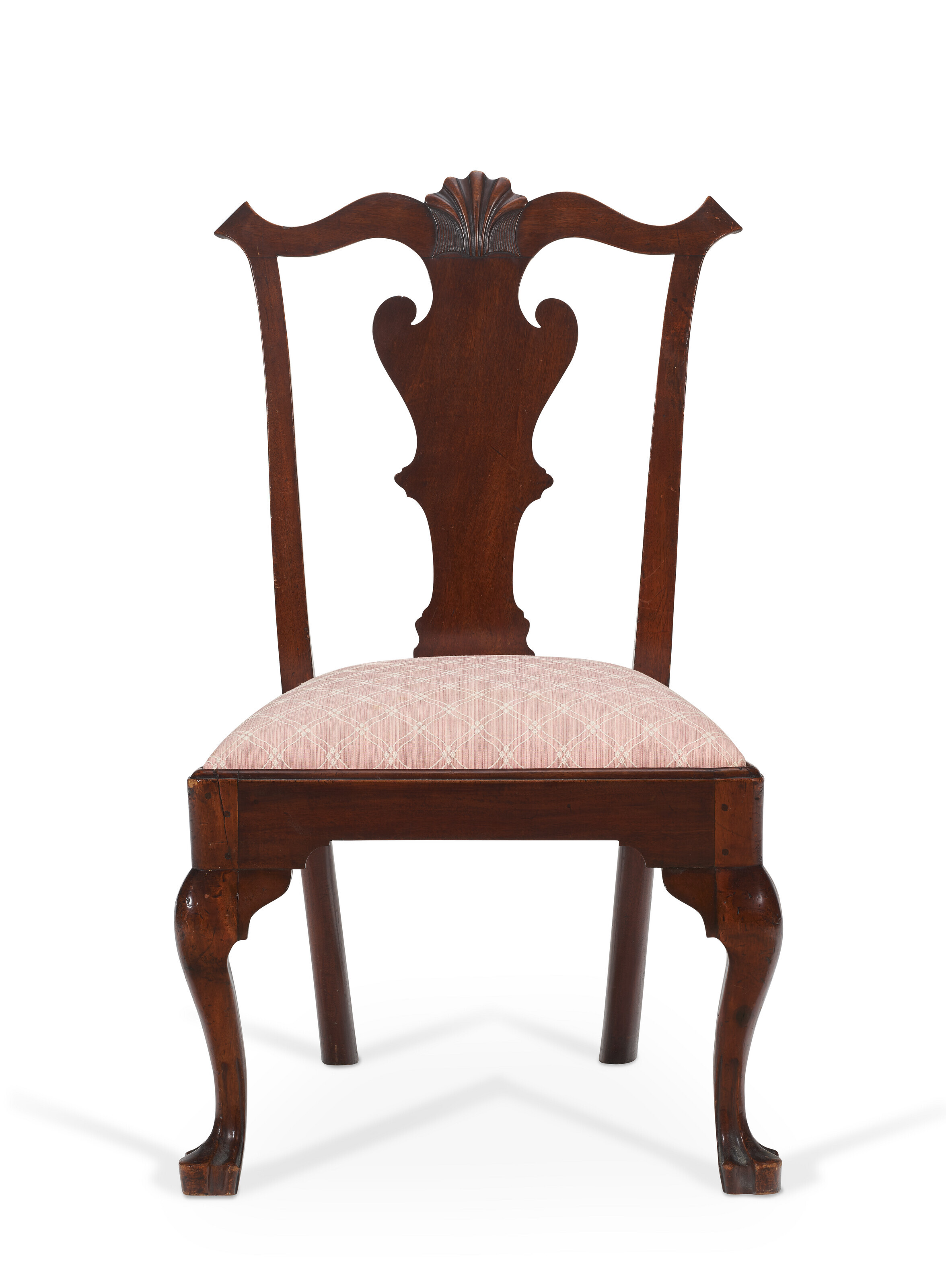 Appraisal: A CHIPPENDALE MAHOGANY SIDE CHAIR PHILADELPHIA - marked II top