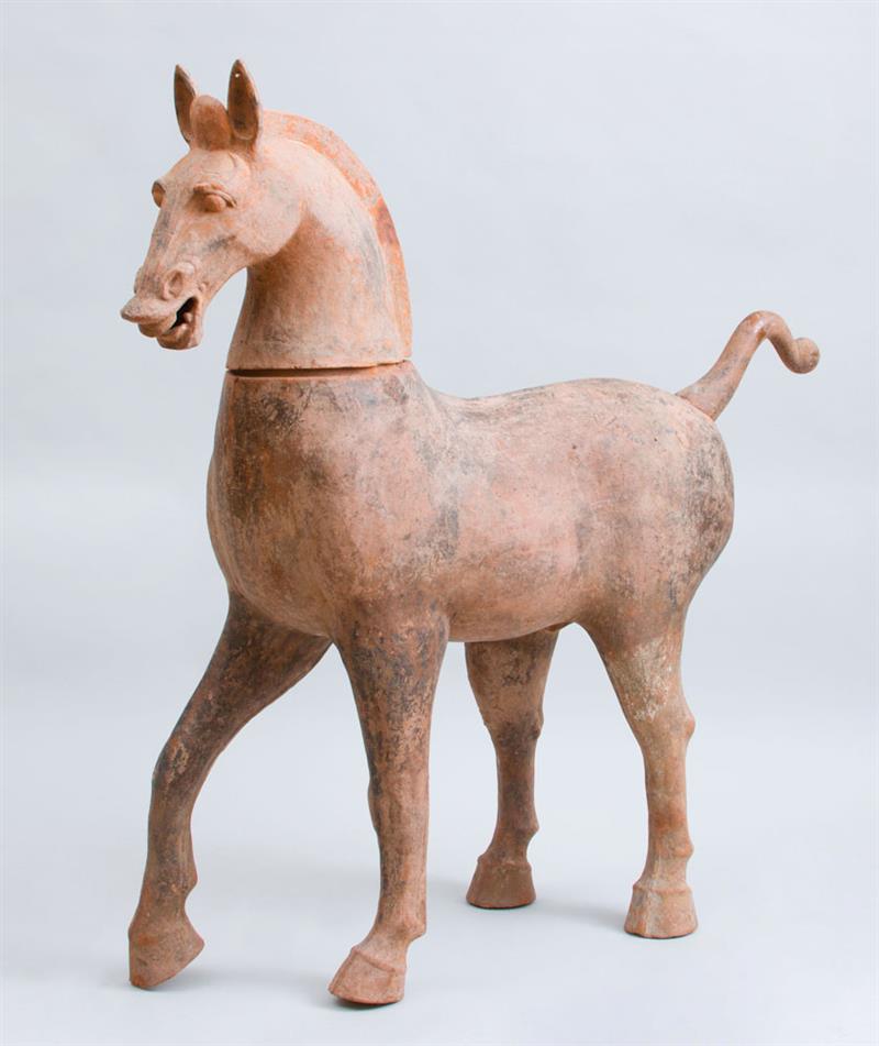 Appraisal: LARGE CHINESE POTTERY HORSE HAN TYPE x x in Property