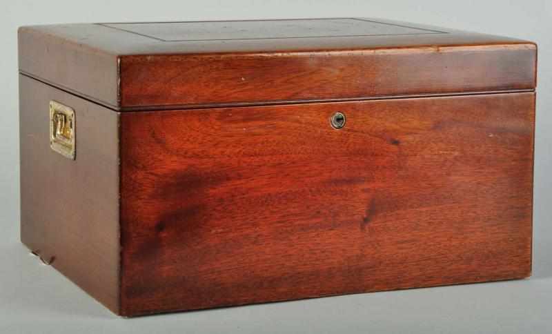 Appraisal: Mahogany Oak Cigar Humidor Description s Very nice overall with