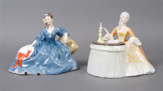 Appraisal: A Group of Two Royal Doulton Porcelain Figures Height of