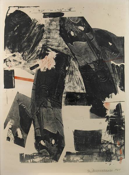 Appraisal: Robert Rauschenberg American - Front Roll F S Lithograph in