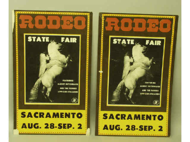 Appraisal: Collection of vintage multi color California state fair rodeo posters