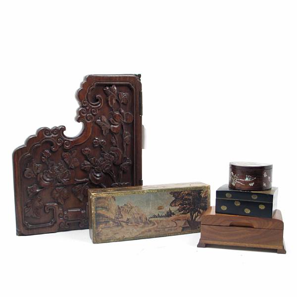 Appraisal: A large group of miscellaneous Asian wood display stands together