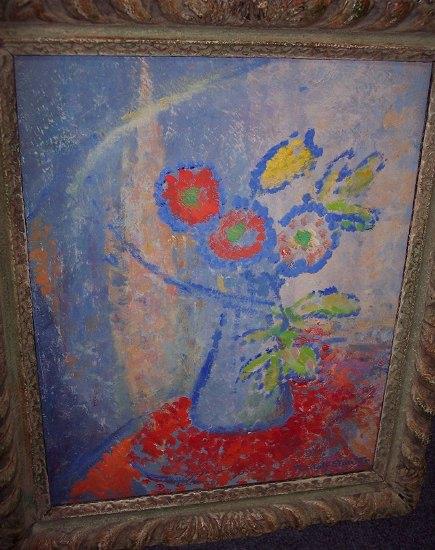 Appraisal: Rudolf Helmut Sauter Still Life with Flowerssigned and dated '