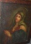 Appraisal: th Century Italian School Saint Cecilia half length praying oil