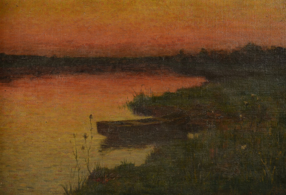 Appraisal: BRECKENRIDGE Hugh Henry American - French River Landscape at Sunset