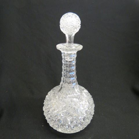 Appraisal: Cut Glass Decanter Russian style elaborate cut work brilliant period