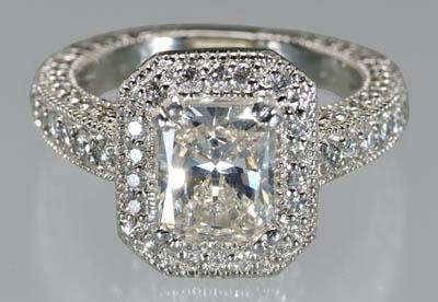 Appraisal: Lady's diamond and platinum ring centering one ct estimated weight