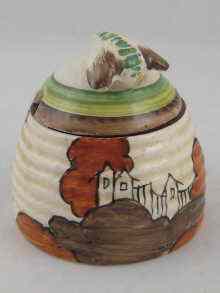 Appraisal: A Clarice Cliff Fantasque honeypot with bee finial