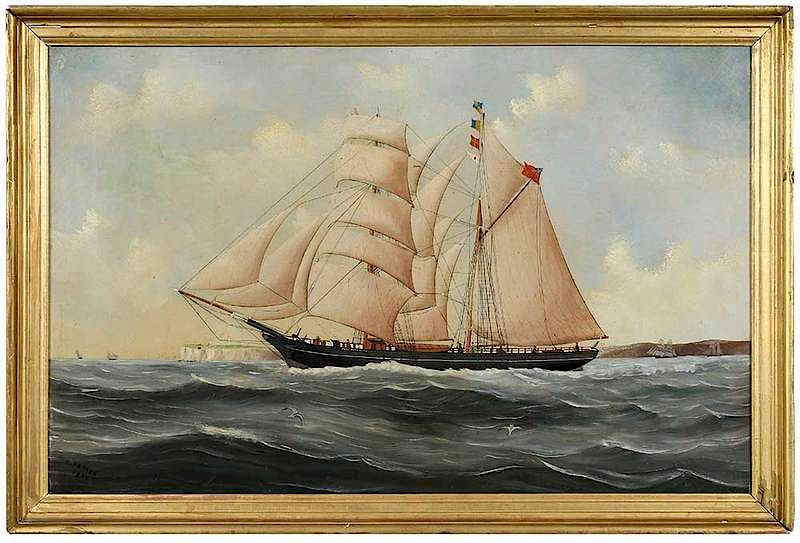 Appraisal: John Fannen British active - The Brigantine Ship Adolphe Laura