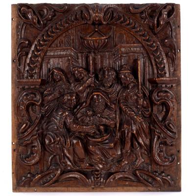 Appraisal: th Century Flemish School after Luis de Carvajal a fruitwood