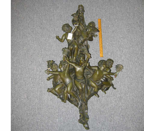 Appraisal: FRENCH BRONZE WALL SCONCE From a model by Gustave-Joseph Cheret