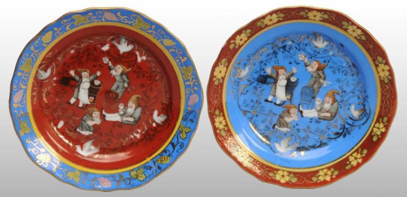 Appraisal: Lot of Dresden Plates Description Both plates are depicting elves