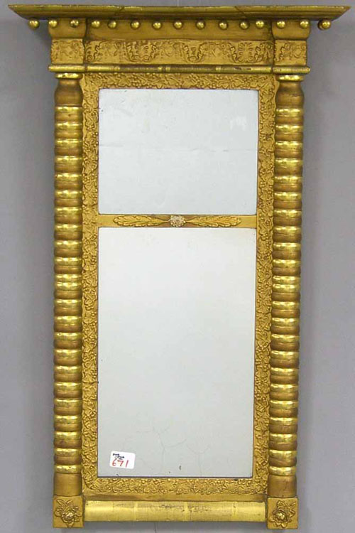 Appraisal: Federal giltwood mirror ca l w