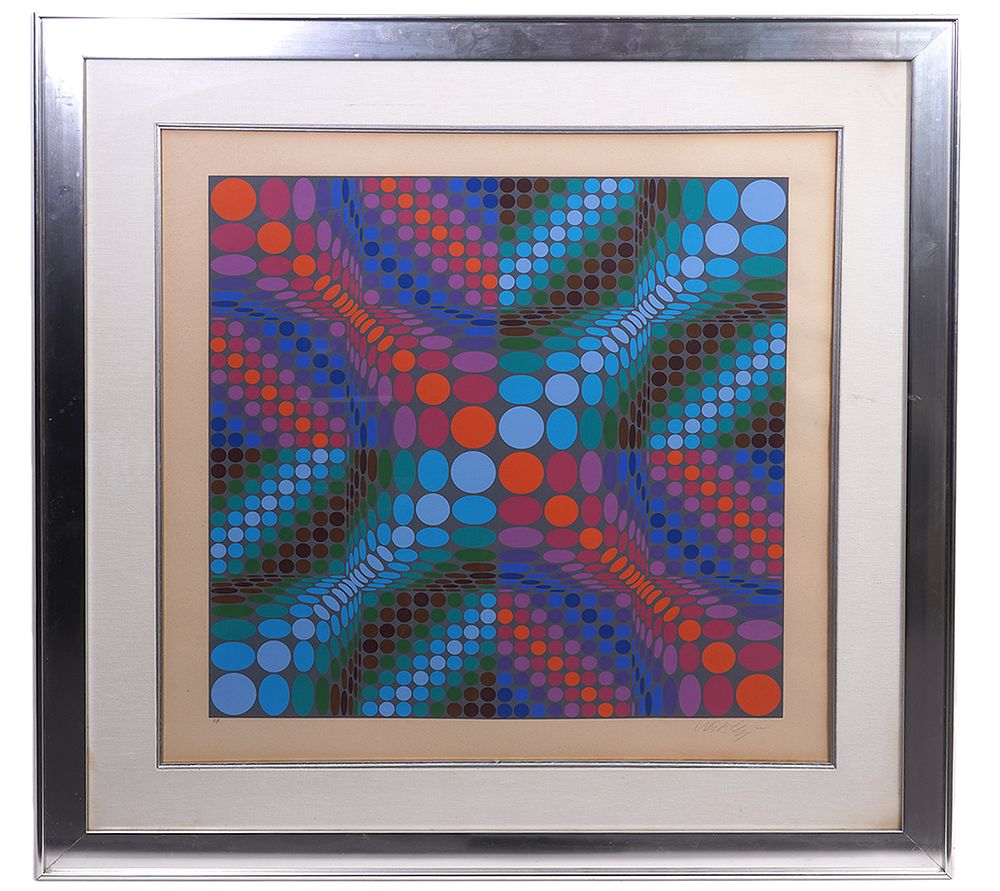 Appraisal: Victor Vasarely Limited Edition Lithograph Victor Vasarely France - Limited