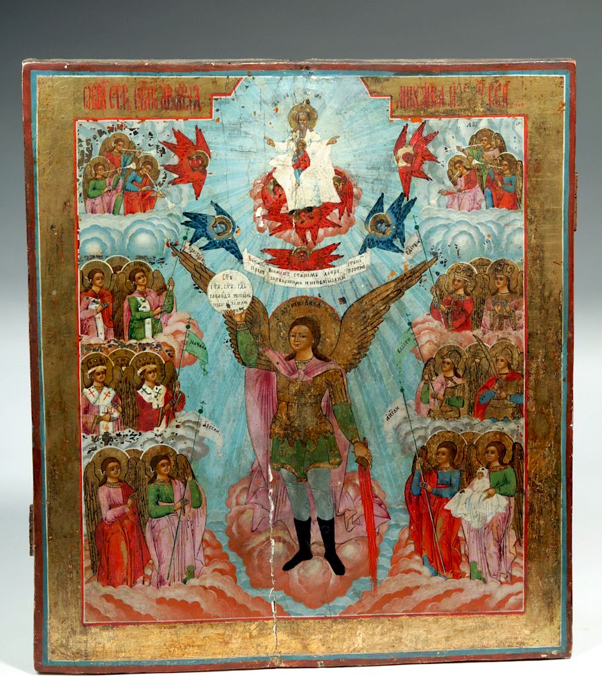 Appraisal: th C Russian Icon - Synaxis of the Bodiless Powers