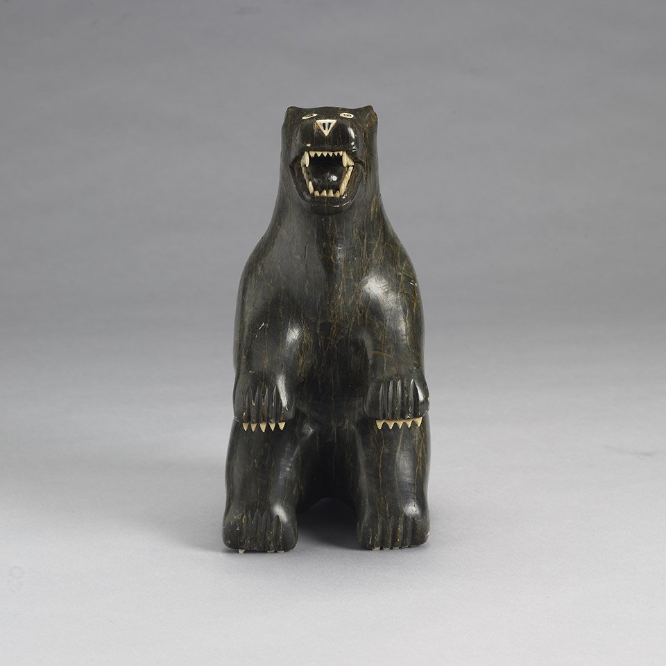 Appraisal: ELIJASSIAPIK - E - Inukjuak POLAR BEAR WITH INSET TEETH